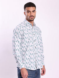Bene Kleed Floral Printed Spread Collar Cotton Regular Fit Casual Shirt