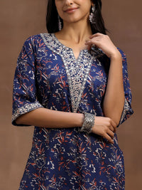 Libas Floral Printed Pure Cotton Straight Kurta With Trouser & Dupatta