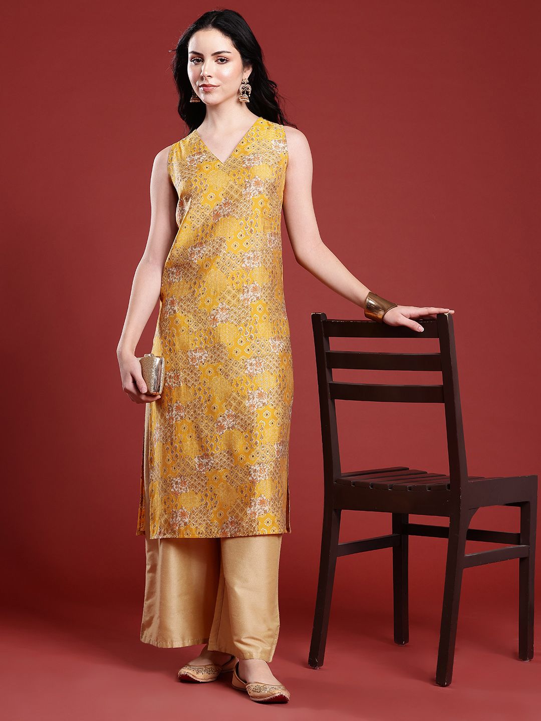 Anouk Printed Straight Kurta