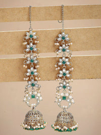 Karatcart Gold Plated Kundan Studded Jhumkas Anting -anting
