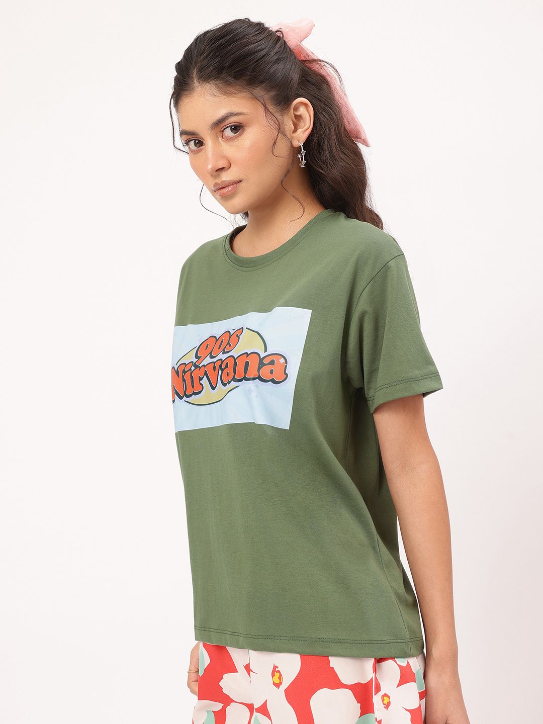 DressBerry Nirvana Nostalgia Printed Relaxed Fit T-shirt