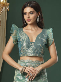 Saree mall Embroidered Embellished Organza Saree