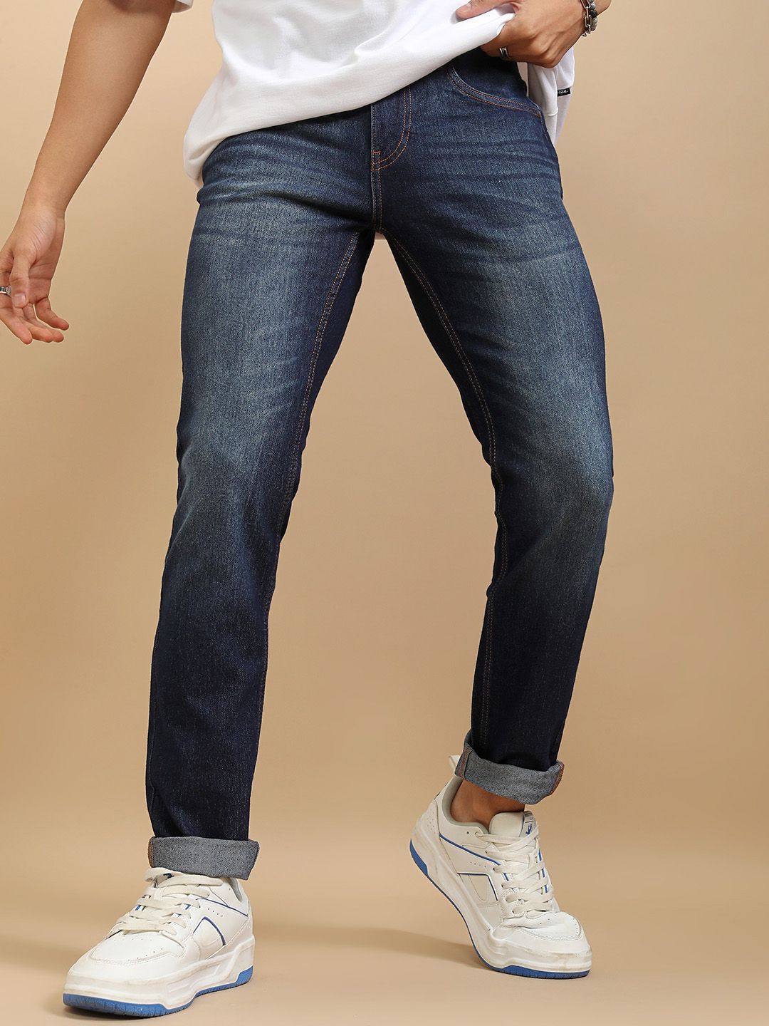 HIGHLANDER Men Slim Fit Light Fade Stretchable Jeans