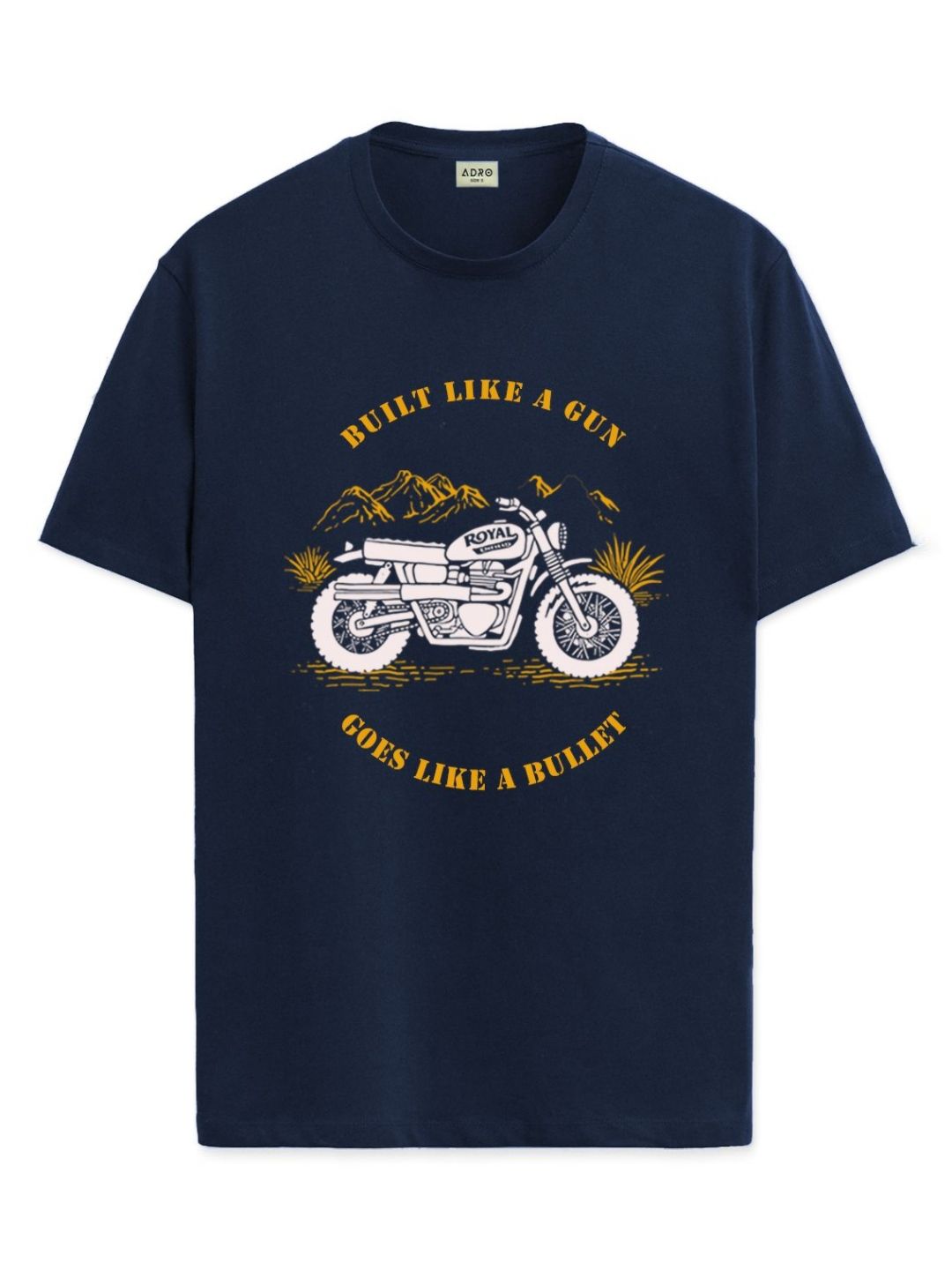 ADRO Men Graphic Printed Round Neck Cotton T-shirt