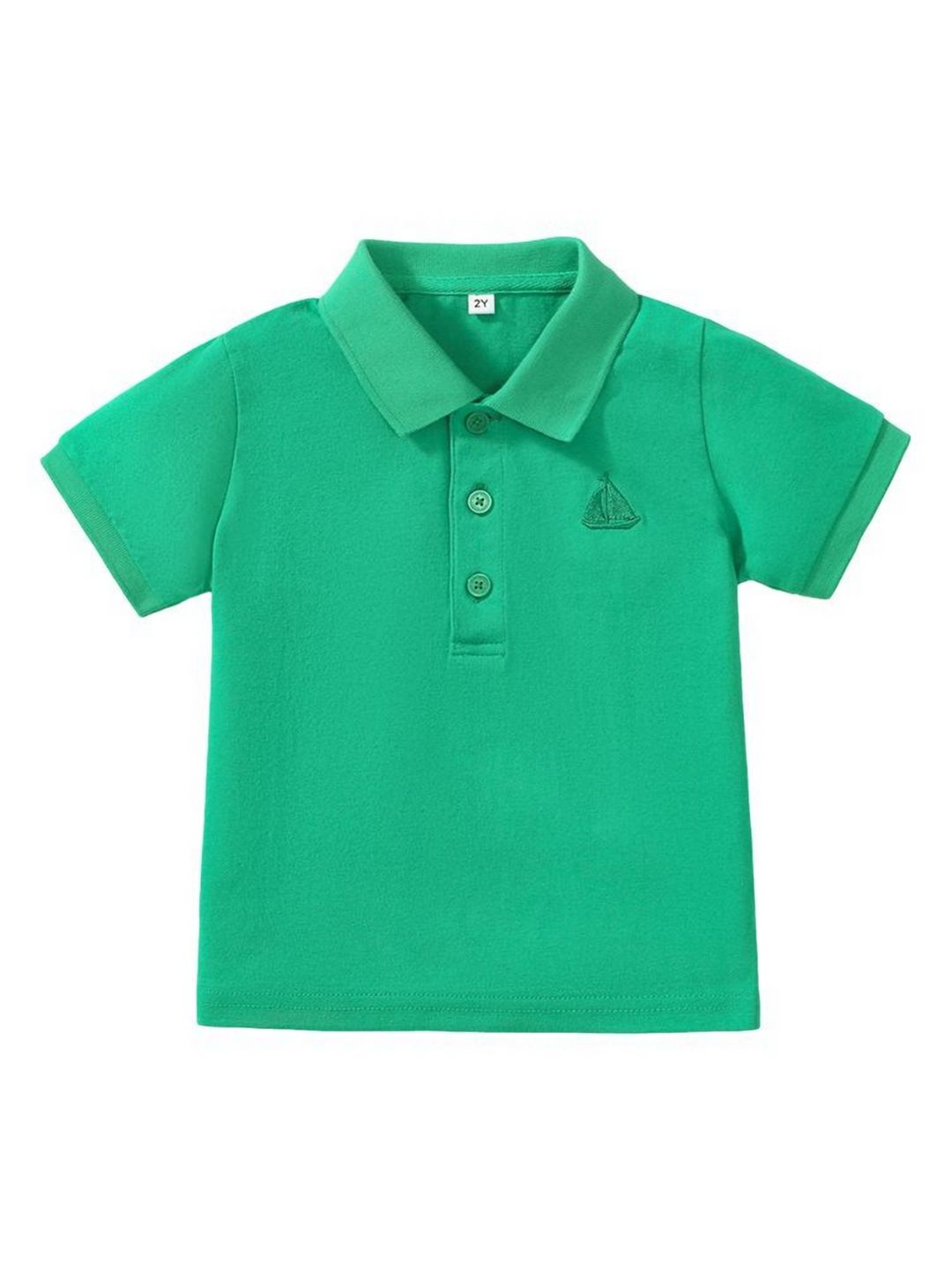 YK Boys Polo Collar Applique T-shirt