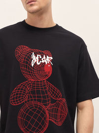 THE BEAR HOUSE Men Graphic Printed Round Neck Cotton T-shirt
