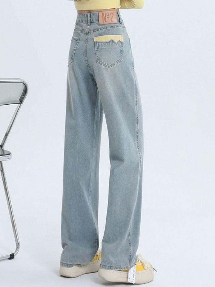 DressBerry Women Straight Fit High-Rise Light Fade Jeans