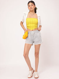 DressBerry Women Resort Ready Taping-Detail Shorts