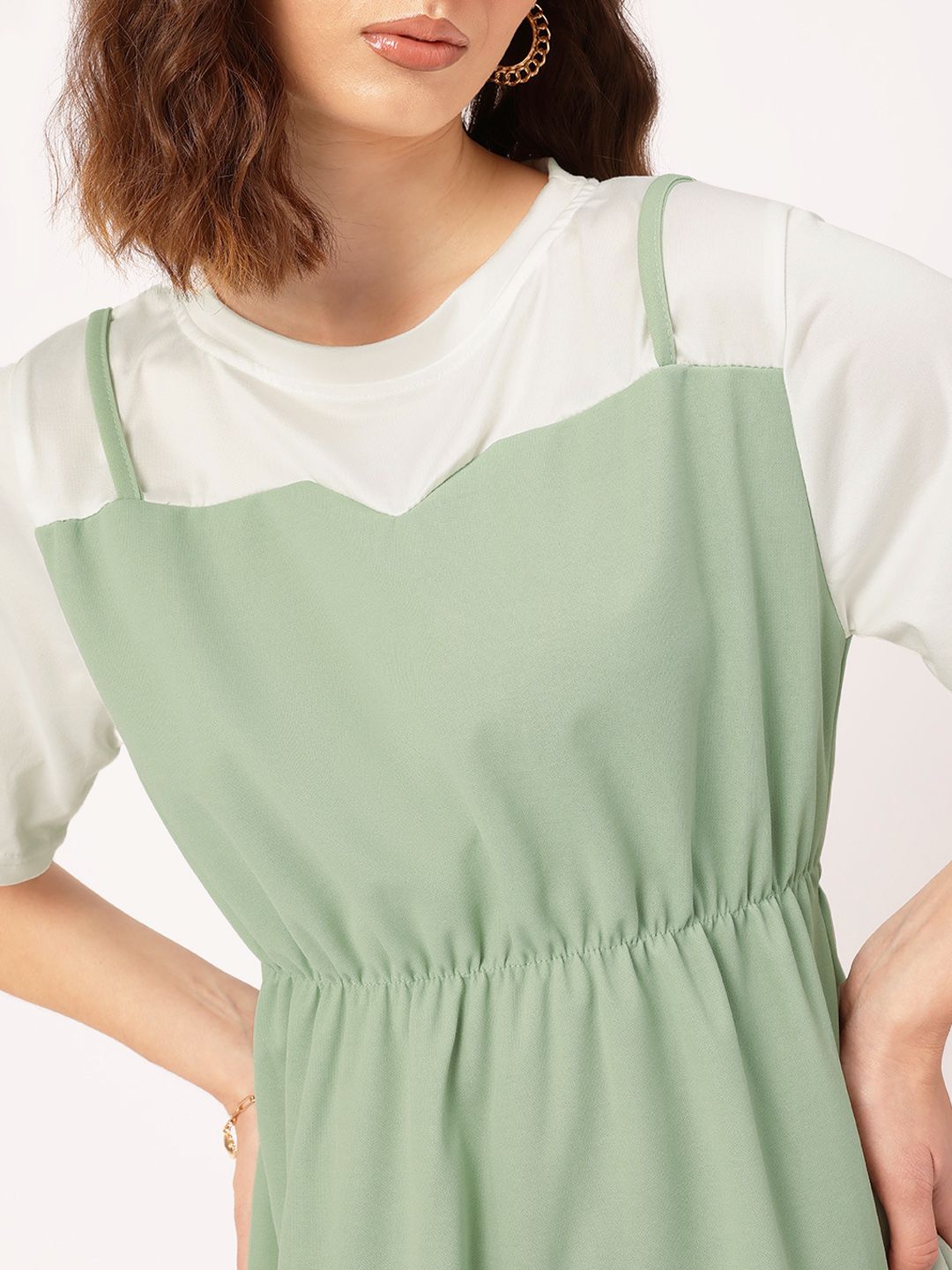 DressBerry Comfy Fashionable Flair A-Line Tiered Dress