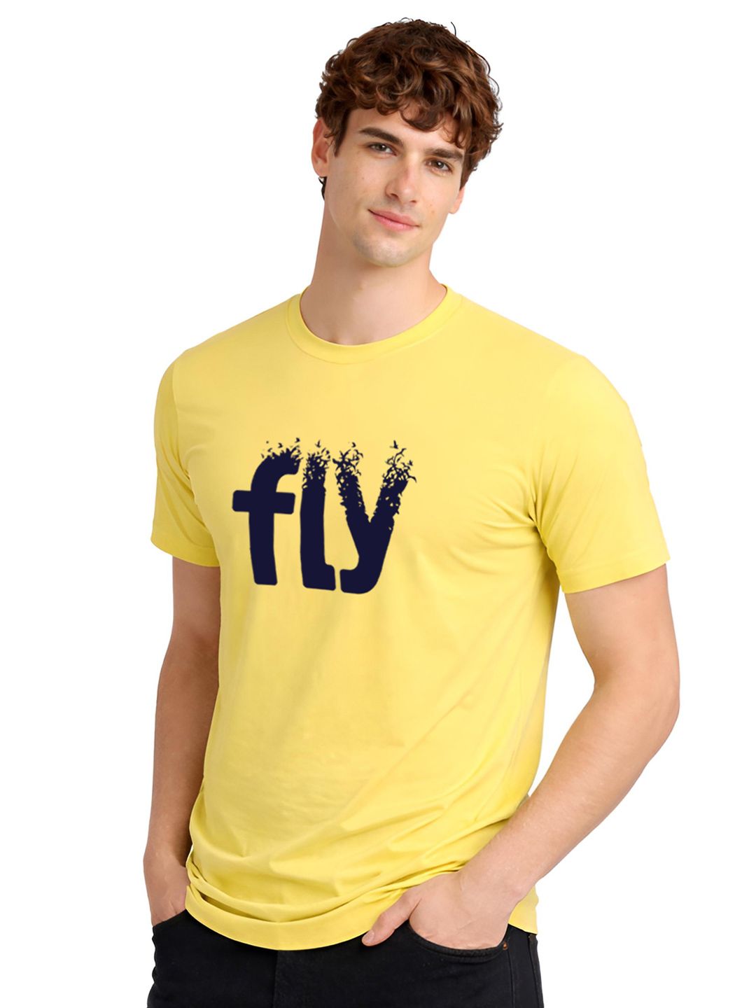 ADRO Men Typography Printed T-shirt