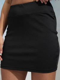 Tokyo Talkies Women Knitted Pencil Mini Skirt