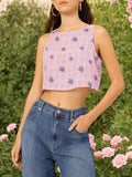 DressBerry Sunny Blossoms Floral Print Crop Top
