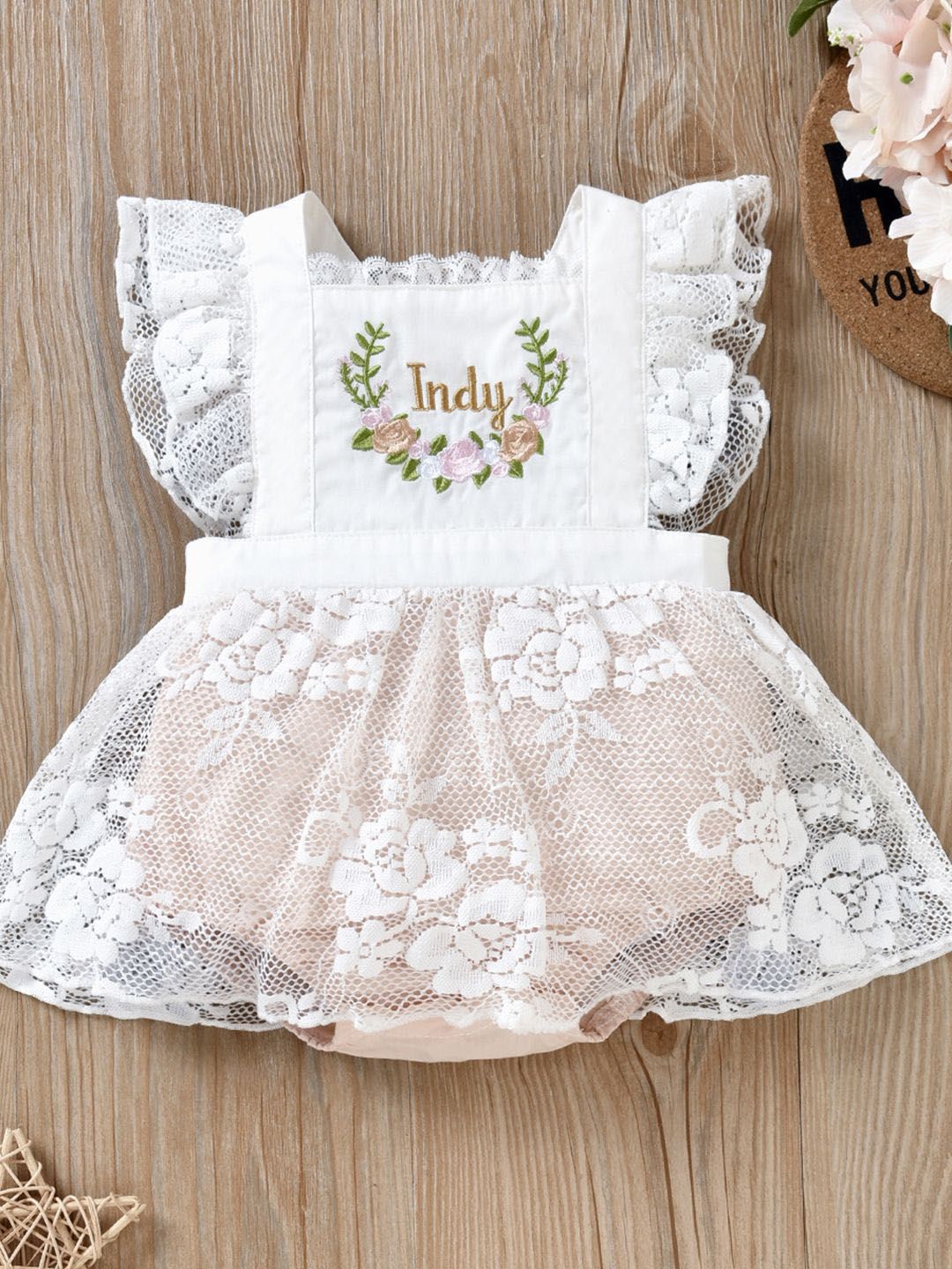 YK Girls Embroidered Pure Cotton Fit & Flare Dress