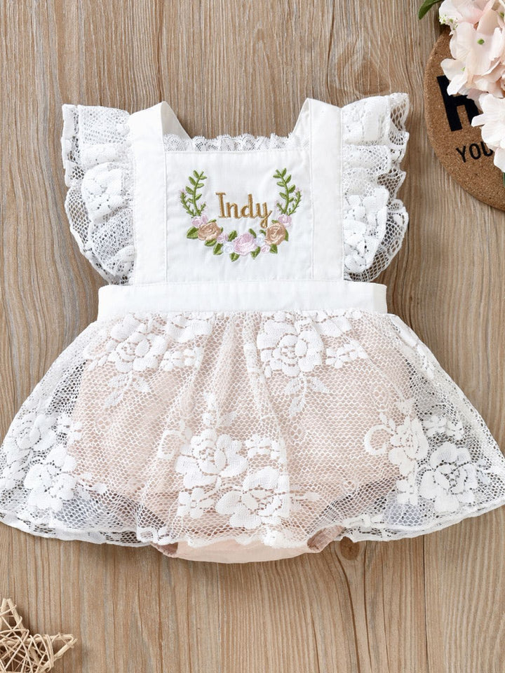 YK Girls Embroidered Pure Cotton Fit & Flare Dress