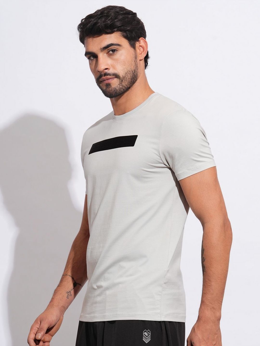 Being Human Men Brand Logo Printed Slim Fit T-shirt