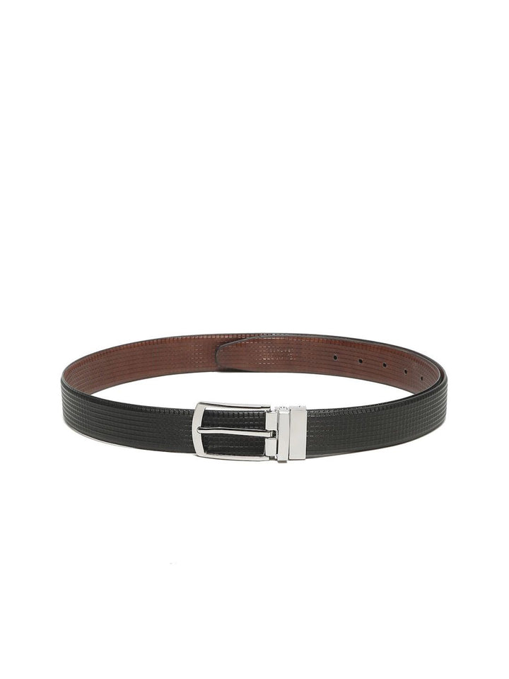 Teakwood Leathers Men Textured Leather Reversible Formal Belt
