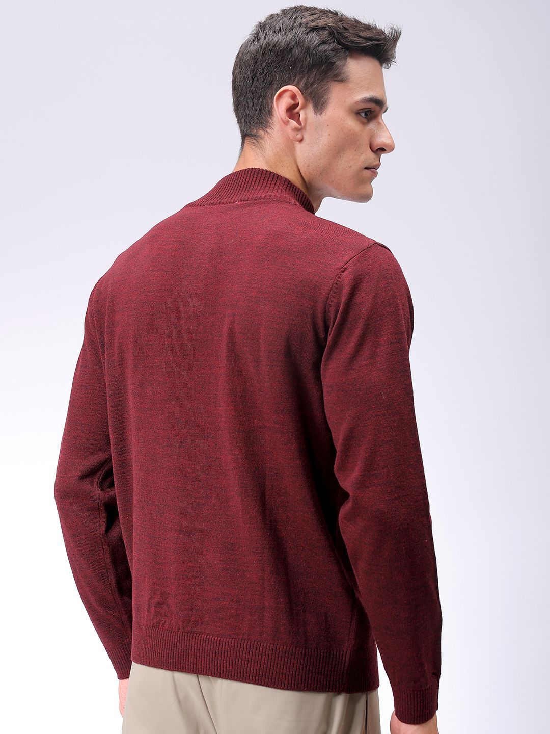 The Indian Garage Co Men Turtle Neck Log Sleeves Cardigan