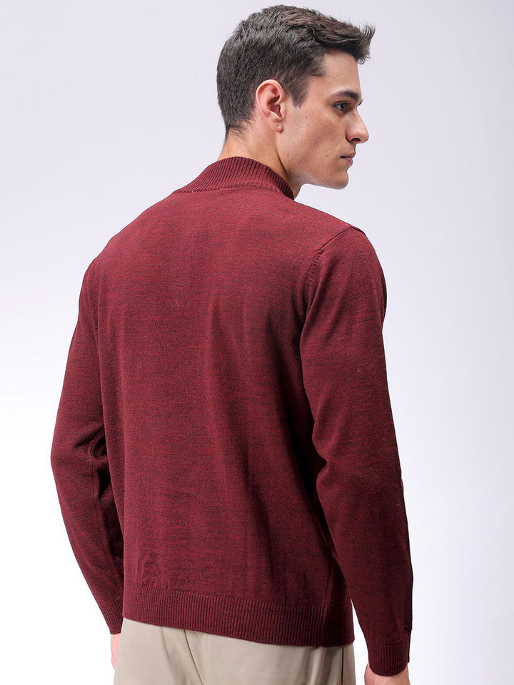 The Indian Garage Co Men Turtle Neck Log Sleeves Cardigan