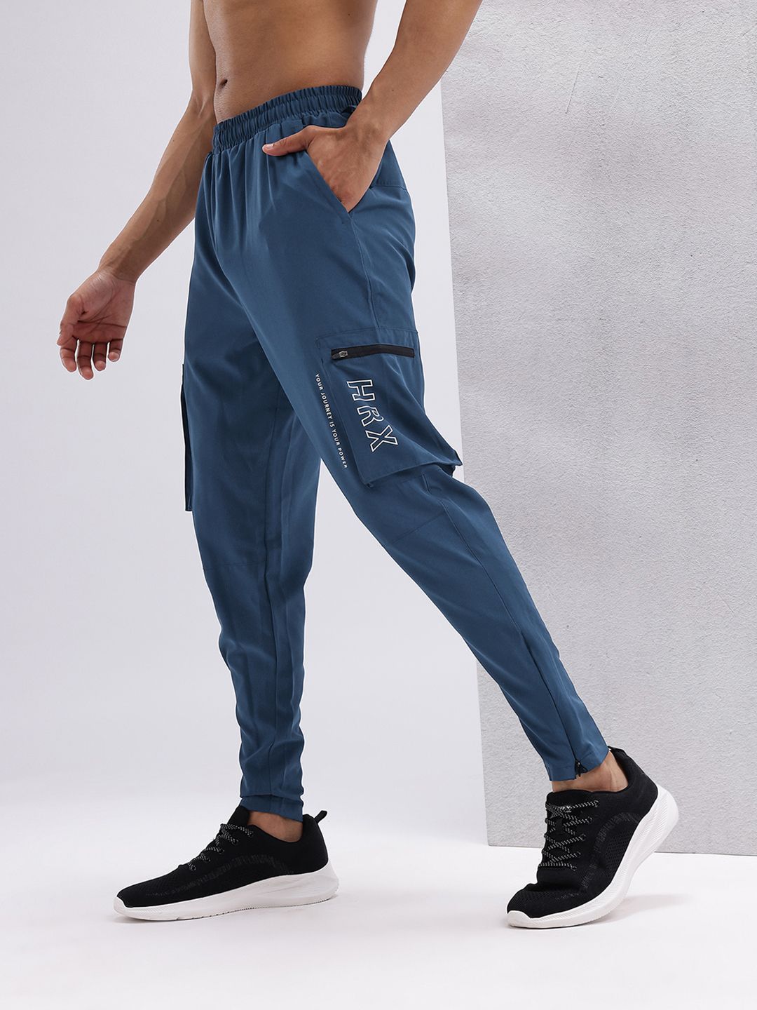 HRX by Hrithik Roshan Men Brand Logo Printed Rapid-Dry Training Track Pants