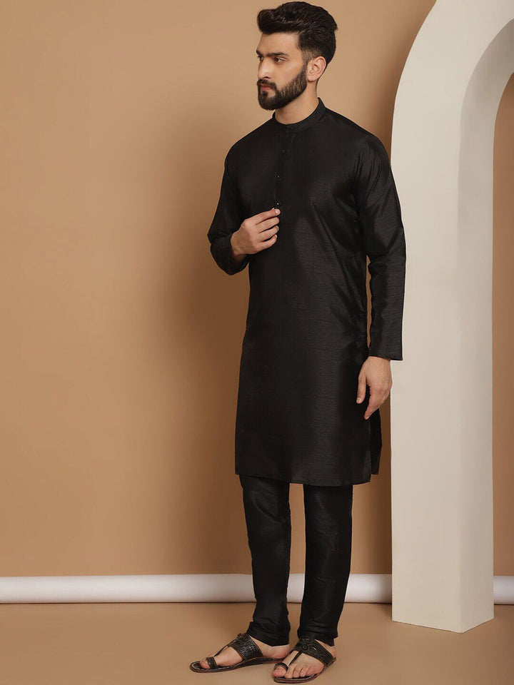 Anouk Mandarin Collar Straight Kurta with Churidar