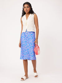 DressBerry The Regal Power Print A-Line Midi Skirt