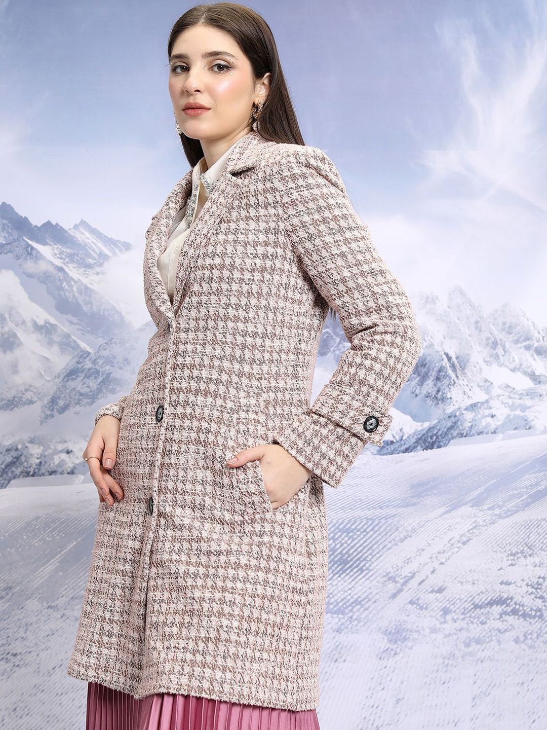 Tokyo Talkies Women Longline Open Front Jacket