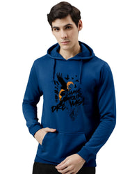 ADRO Lelaki Cotton Printed Hooded Sweatshirt