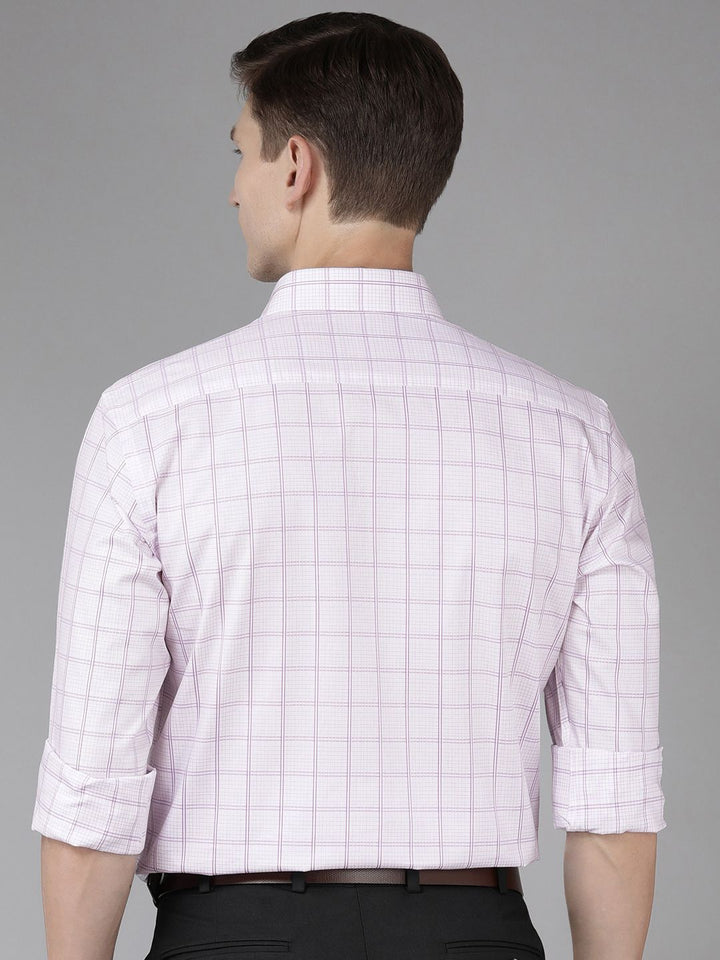 Park Avenue Men Pure Cotton Slim Fit Checked Formal Shirt