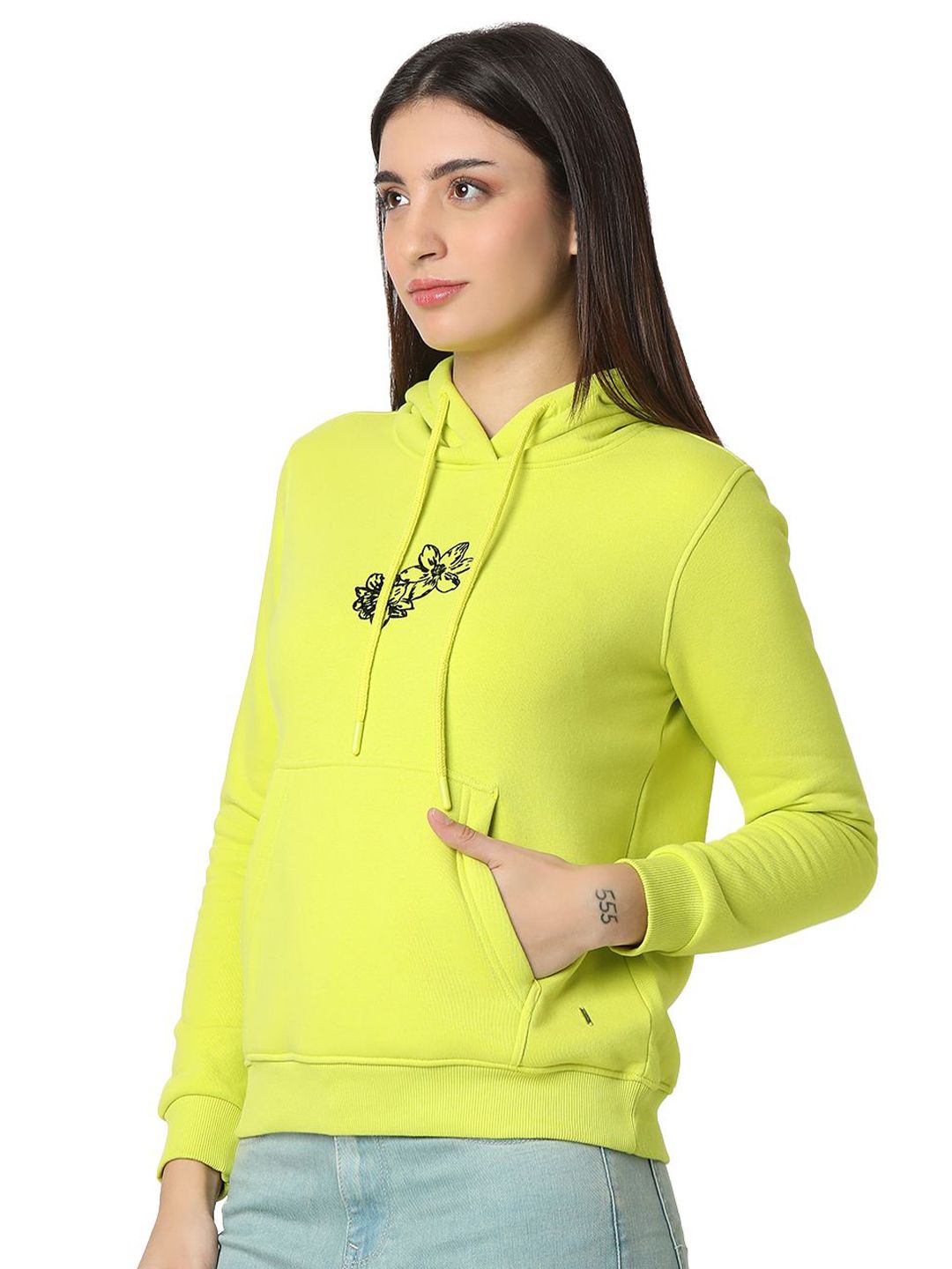 SPYKAR Women Hooded Sweatshirt