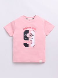 Happy Faces Boys Pure Cotton Typography Printed T-shirt