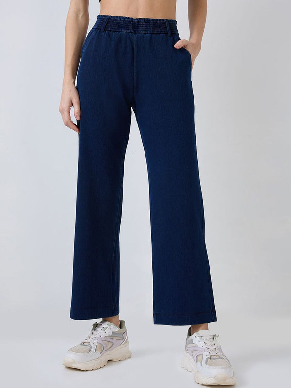 SPYKAR Women Straight Fit Wide Leg Trousers