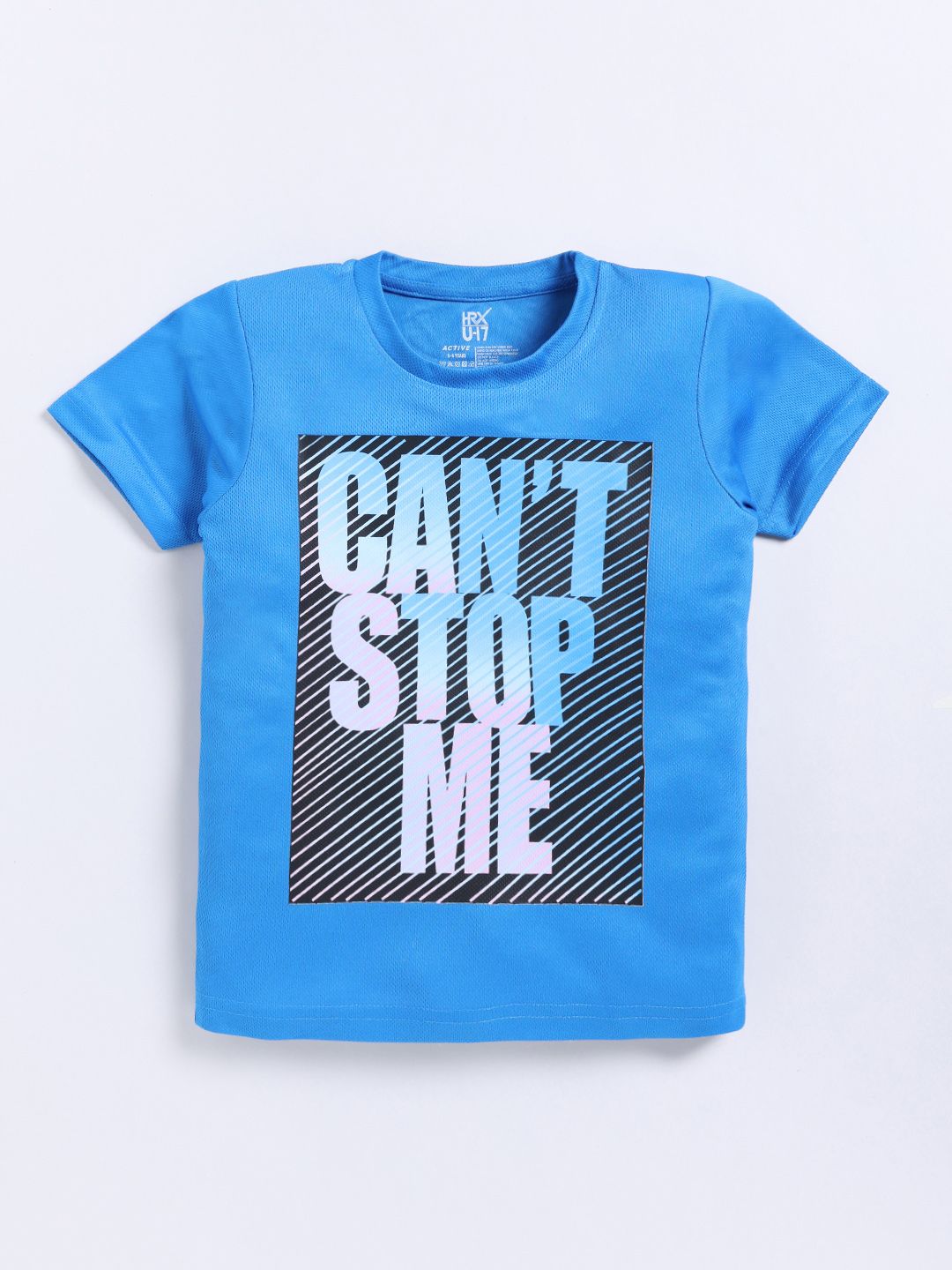 HRX by Hrithik Roshan Boys Typography Printed Rapid-Dry T-shirt