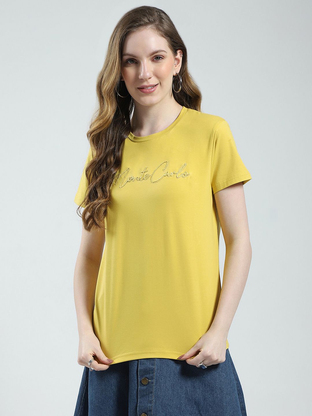 Monte Carlo Brand Logo Embroidered T-shirt