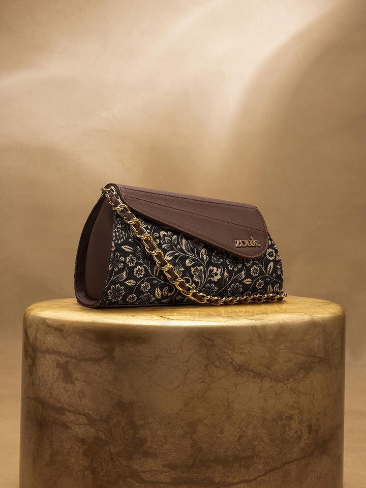 Beg sling berstruktur zouk bunga dengan fringed