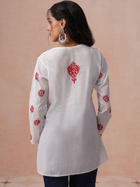 Rumah Wanita Chikankari Kurta Chikankari Sulaman Bunga