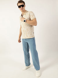 Thomas Scott Men Floral Printed Polo Collar Pockets T-shirt