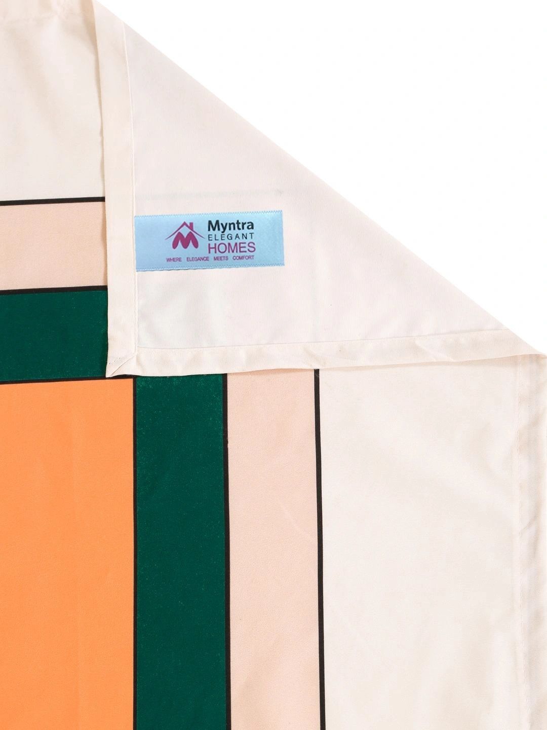 Myntra Elegant Homes Orange & Green Geometric 400 TC King Cadar dengan 2 Sarung Bantal