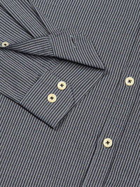 Thomas Scott Men Smart Spread Collar Pinstripes Striped Cotton Formal Shirt