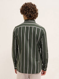 THE BEAR HOUSE Men Slim Fit Opaque Striped Casual Shirt