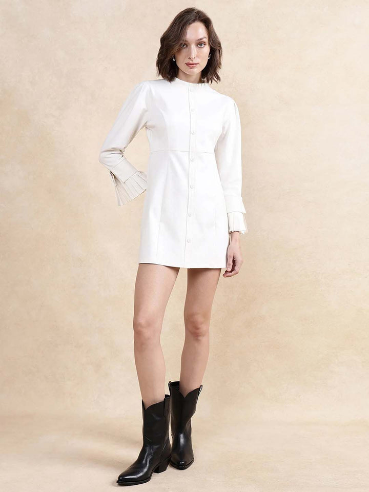 RAREISM Round Neck A-Line Mini Dress