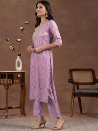 Libas Ethnic Motifs Printed Zari Straight Kurta with Palazzos & Dupatta