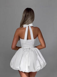 DressBerry Women Halter Neck Fit and Flare Mini Dress