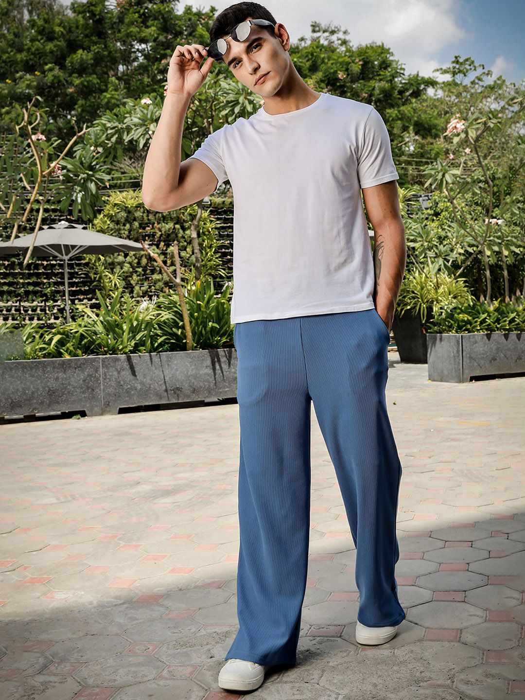 Thomas Scott Men Smart Loose Fit Easy Wash Trousers