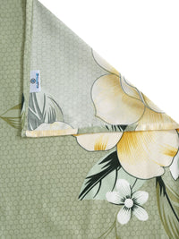 KLOTTHE Green Floral Polycotton 300 TC King Fine Bedsheet with 2 Pillow Covers-98 x 89 inches