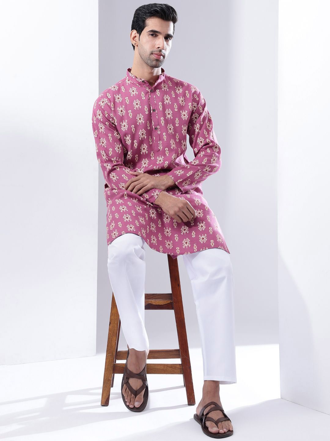 Anouk Men Ethnic Motifs Printed Regular Kurta with Pyjamas