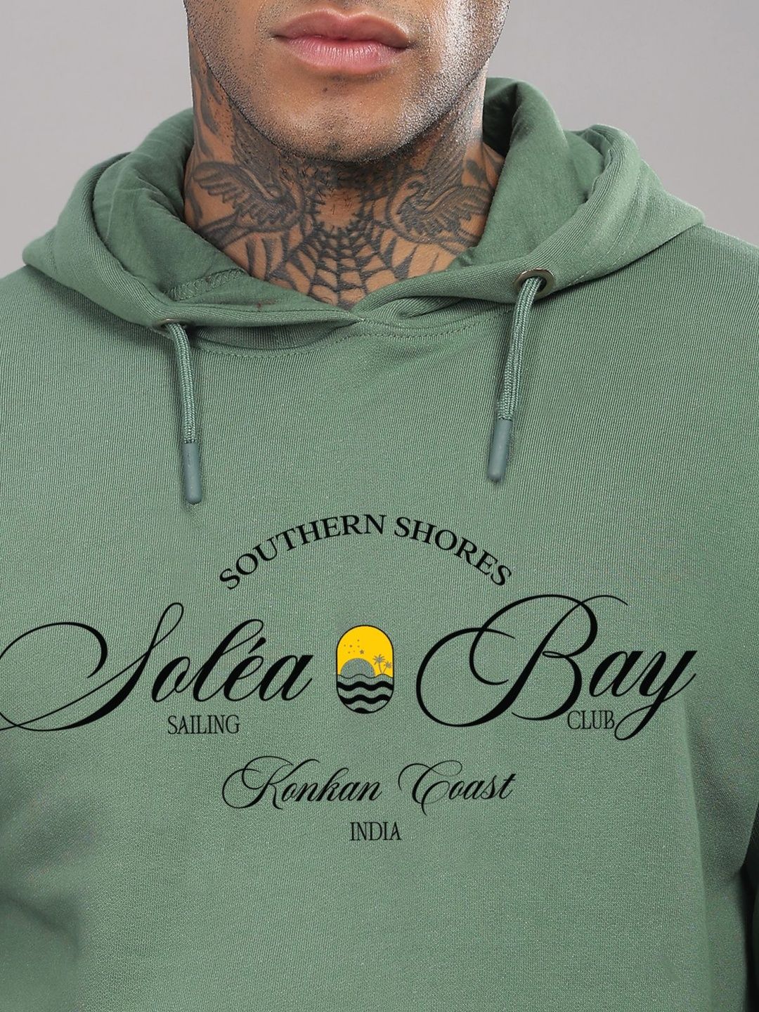 Adro Southern Shores Solea Bay 320 GSM Fleece Printed Graphic Hoodie