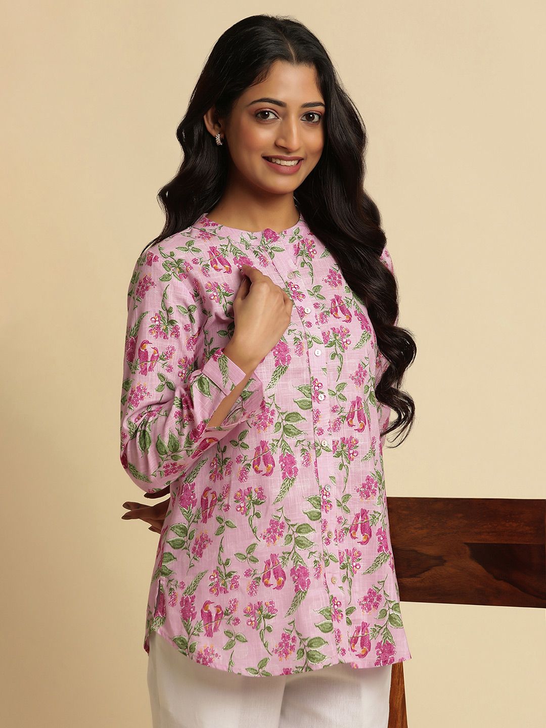 W Women Floral Opaque Printed Casual Shirt