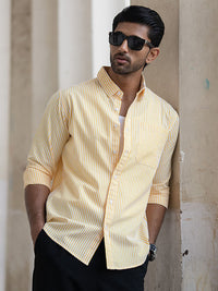 Powerlook Men Opaque Striped Casual Shirt