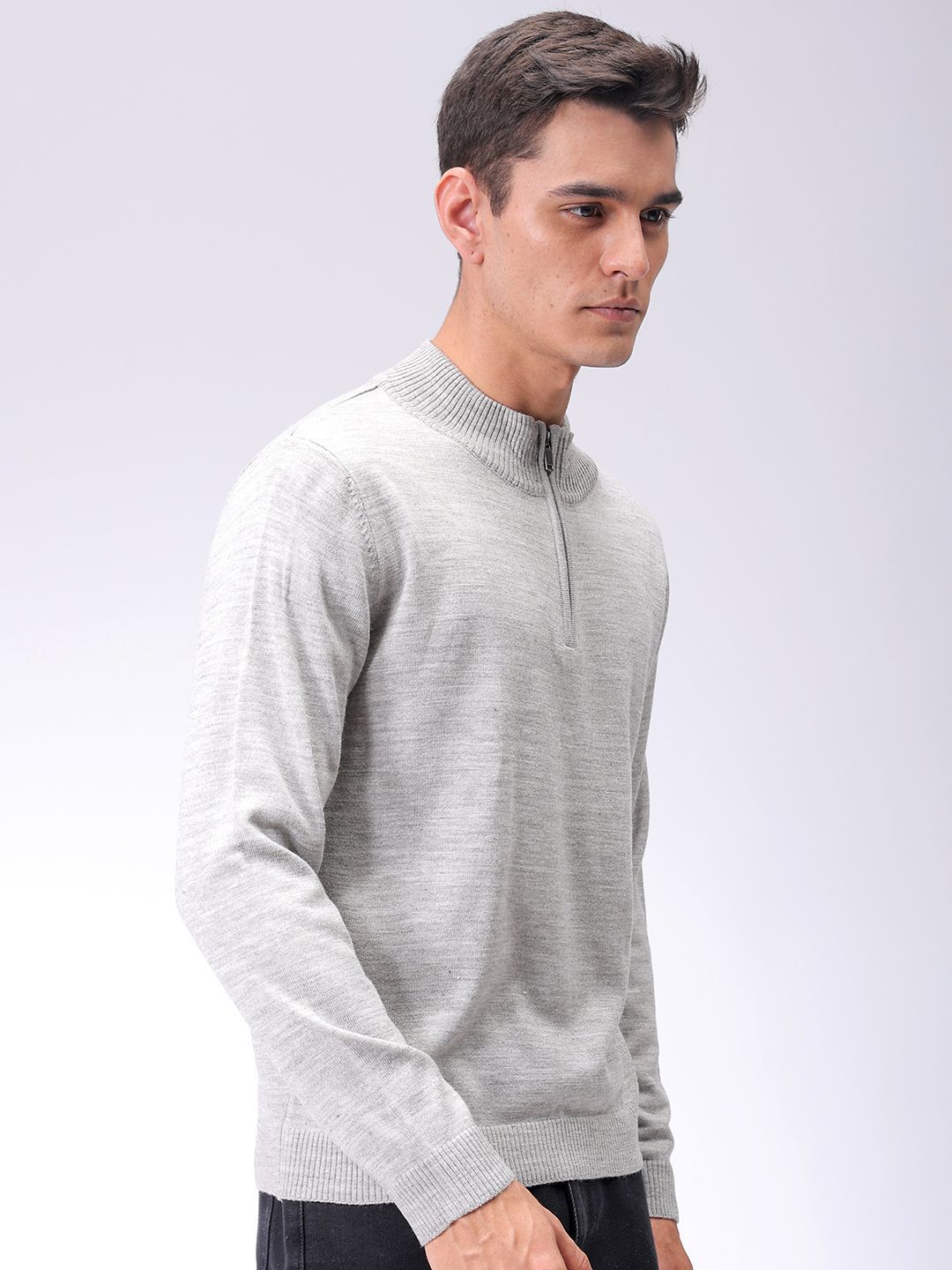 The Indian Garage Co Men Solid Turtle Neck Sweater