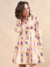 Rareism Women Printed Fit & Flare Dress